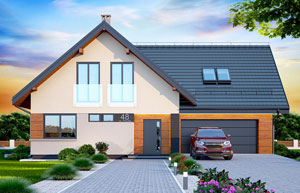 projekty domów z poddaszem